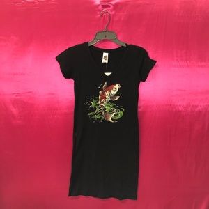 NWT Ed Hardy V Neck Mini Dress